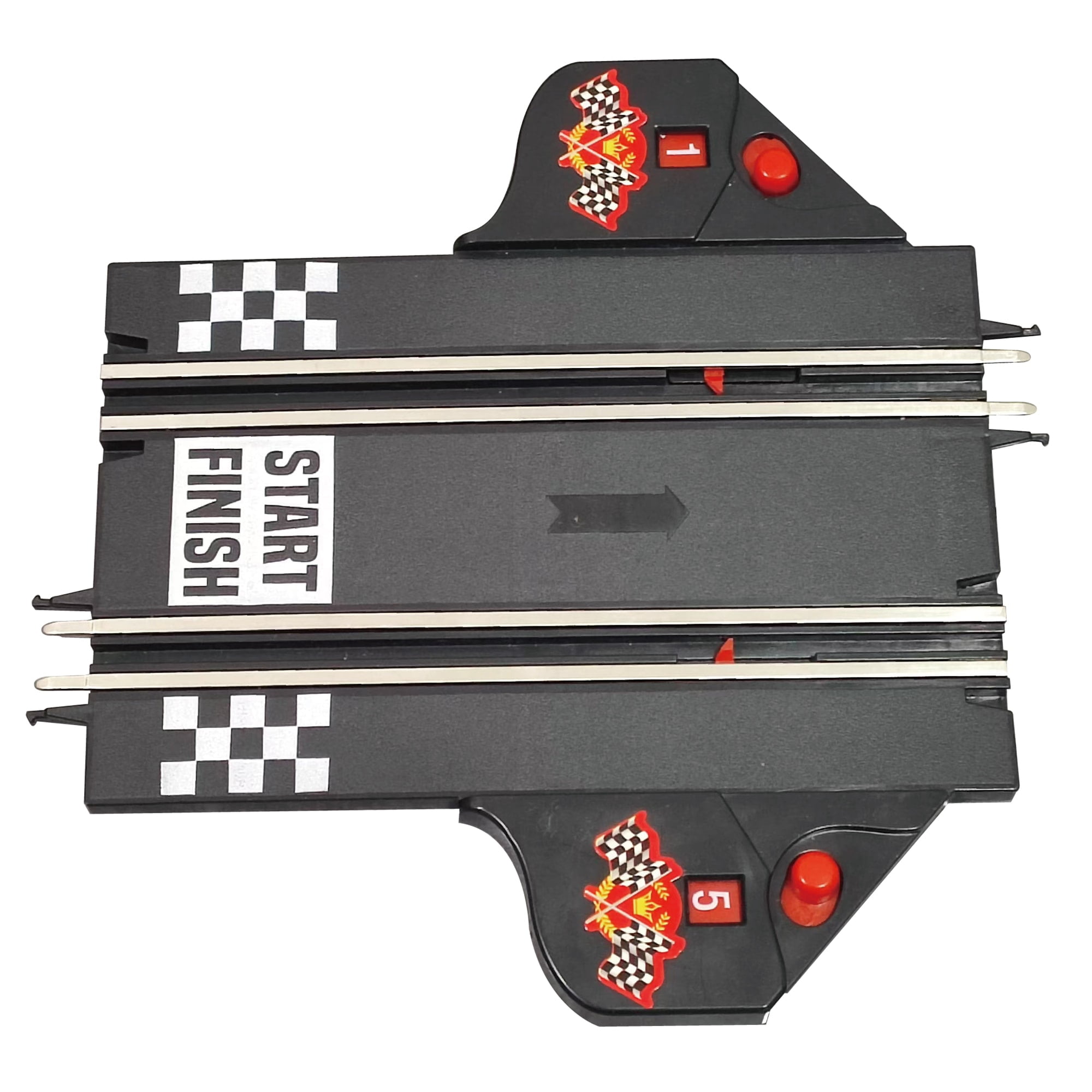 RaceXCale: Master Racer - 1:43 Scale G5 & G6 Slot Car Track, Electric Power Toy Set, 8'3" x 4'6", 4 Magnetic Cars w/ Head Lights, 2 Speed Controllers
