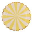 thumbnail image 4 of 8x Placas De Papel De De Rayas Floral Edge Wedding Birthday Vajilla 7in Amarillo Macarena Platos de papel, 4 of 8