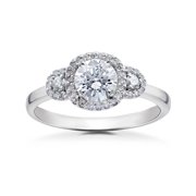 Pompeii 1/2ct Diamond Charlotte Halo Engagement Ring Setting (,)