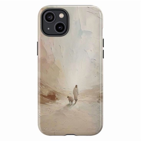 Jesus Leaves the 99 Tough iPhone Case – Parable of the Lost Sheep, Christian Bible Verse Gift Cover