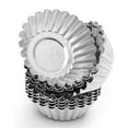 thumbnail image 1 of Moldes para tartas antiadherentes, hojalata horneada reutilizable, moldes redondos para muffins, moldes para huevos de encaje, 1 of 6