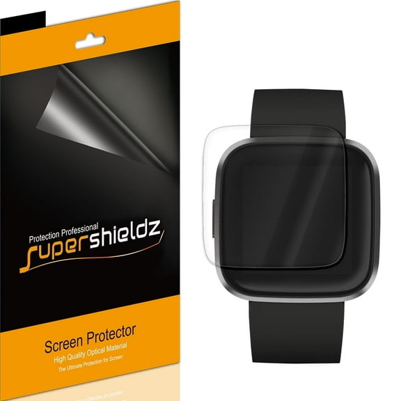 [3-Pack] Supershieldz for Designed Fitbit Versa 2 Screen Protector, Anti-Bubble High Definition (HD) Clear Shield