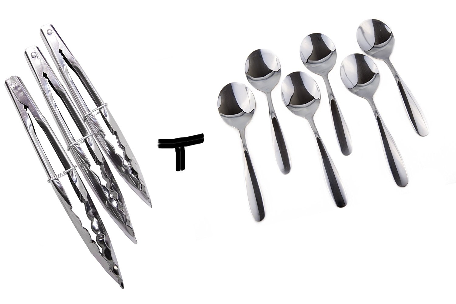 Serving Spoons and Tongs Set