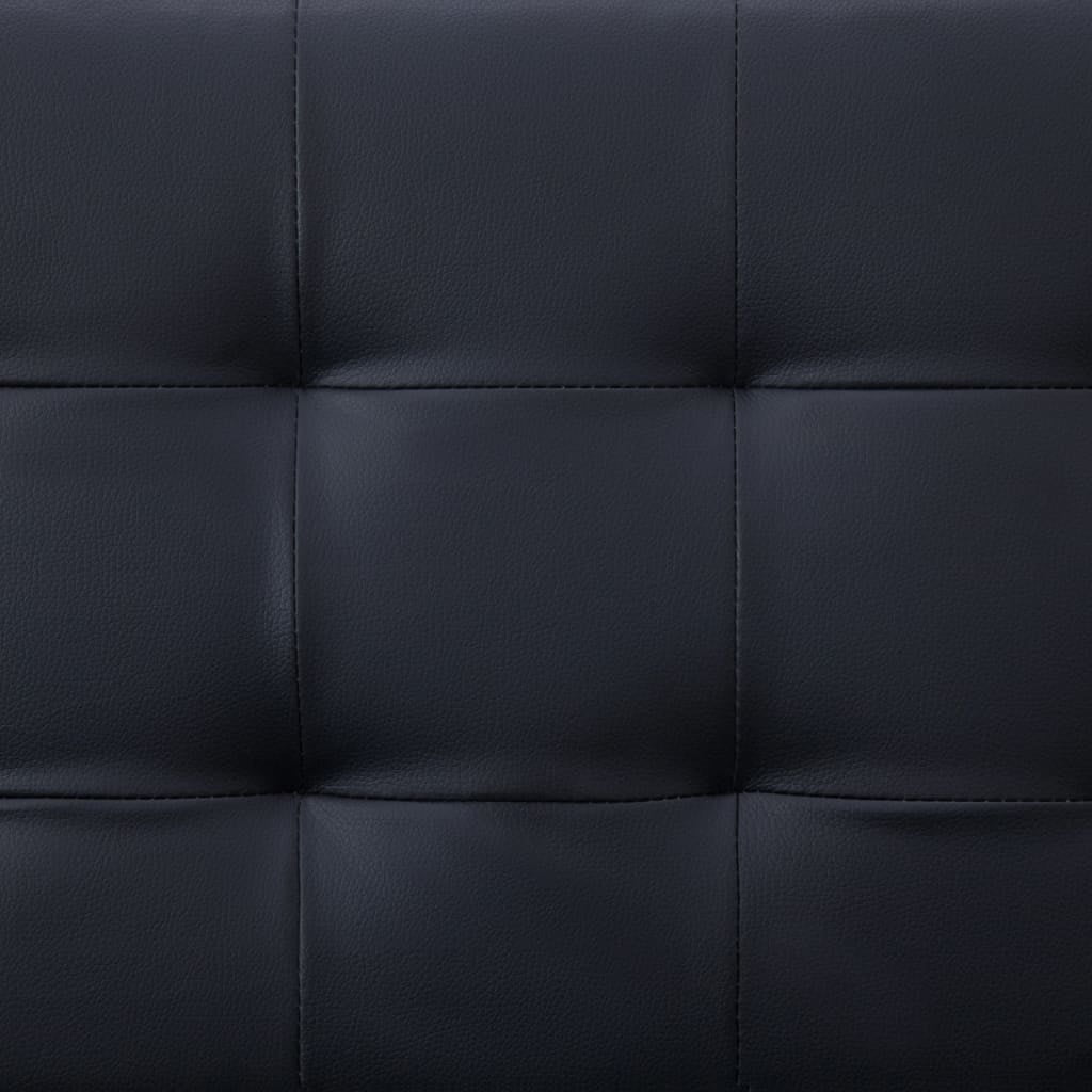 Kepooman 85" L-Shaped Convertible Faux Leather Sofa Bed Sleeper Sofa for Living Room, Black Kepooman 85" L-Shaped Convertible Faux Leather Sofa Bed Sleeper Sofa for Living Room, Black