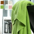thumbnail image 1 of PiccoCasa Cotton Decorative Solid Knitted Throw Blanket for Couch, 50"x 60", Green, 1 of 7