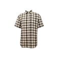 thumbnail image 1 of Camisa George Para Hombre Cuadros Grandes Manga Corta Talla EG Beige con Negro, 1 of 3