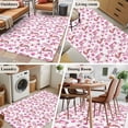 thumbnail image 6 of Summer Flower Washable Area Rugs 4'x6', Pink Flower Starfish Seahorse Drink Slippers Low Pile Throw Living Room Rug Non-Slip Sturdy Edge Binding Carpet for Indoor Entryway Bedside Kitchen, 6 of 9