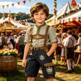 thumbnail image 2 of Whouriu Boys Oktoberfest Cargo Shorts Summer Belt Casual Bottoms with Pockets, Sizes 5-14, 2 of 4