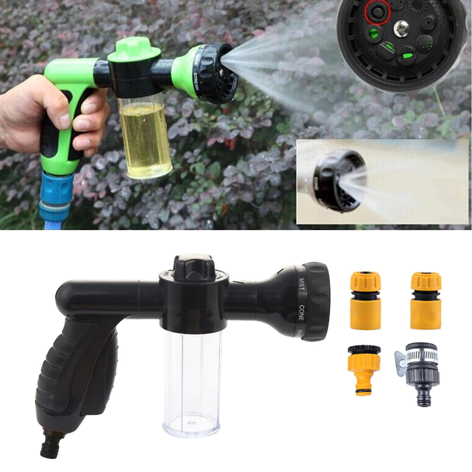 Fzaqwen Nozzle Sprayer Washer Heavy Duty Watering Garden Hose Nozzle Hose Nozzle Foam Sprayer for Lawn Cleaning Patio Garden Black