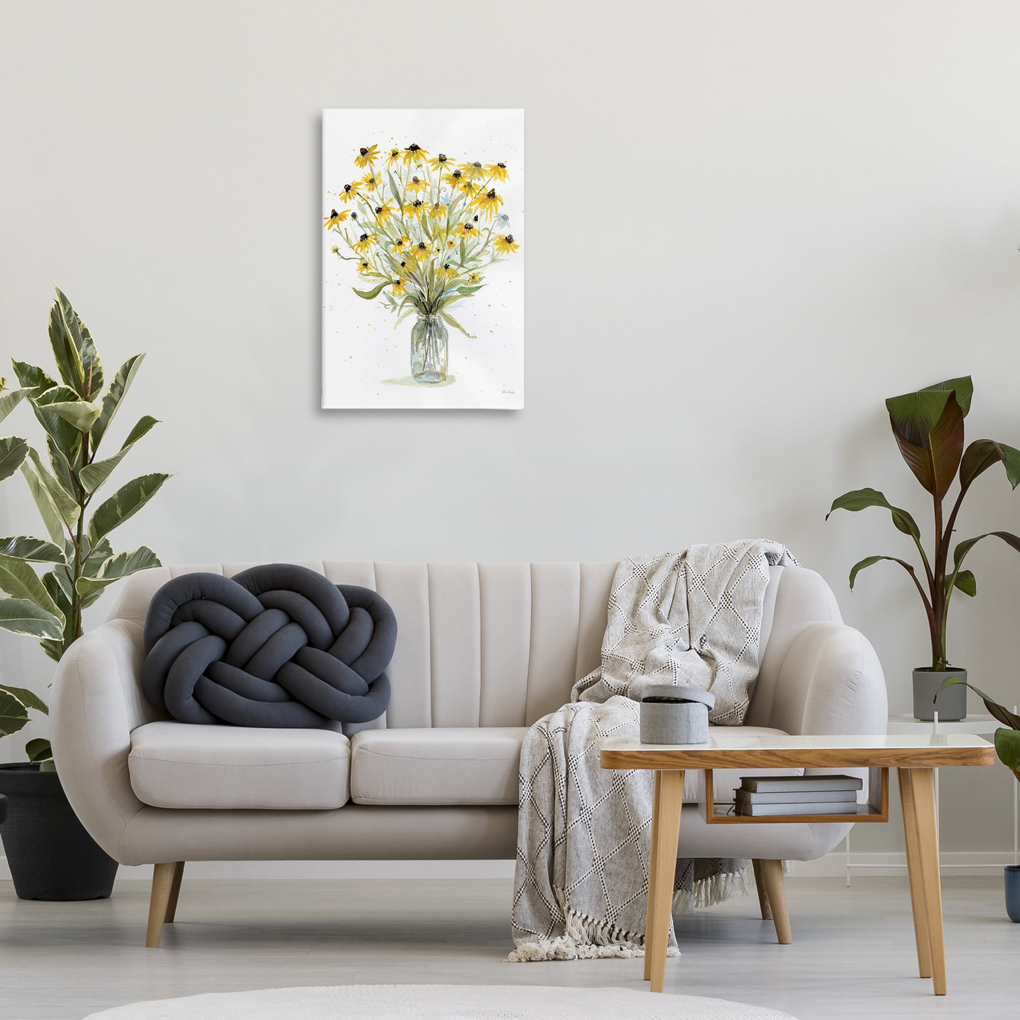 Stupell Industries Black-Eyed Susans Botanical & Floral Painting Gallery Wrapped Canvas Art Print Wall Art, 20 x 30