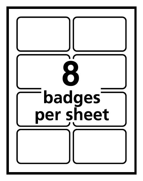 Avery Flexible Printable Name Tags, 2-1/3