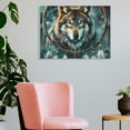 thumbnail image 3 of YILUYINQING Wolf Feathers Dream Catcher Canvas Wall Art Decor 16x12in, 3 of 6