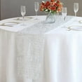 thumbnail image 3 of BalsaCircle 12x108 in Silver Metallic Tinsel Polyester Table Runner Wedding Party Events Decorations Supplies, 3 of 8