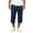 Navy, variant on Men's Loose Capri Pants Fashion Comfy Solid Color Drawstring Pockets Pants Casual Lounge Sleep
