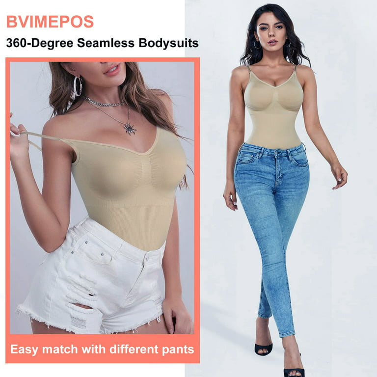 Lilvigor Women Full Body Shaper Slimming Bodysuits Shapewear Tops Tummy  Control Body Shaper Waist Trainer Vest with Hook 