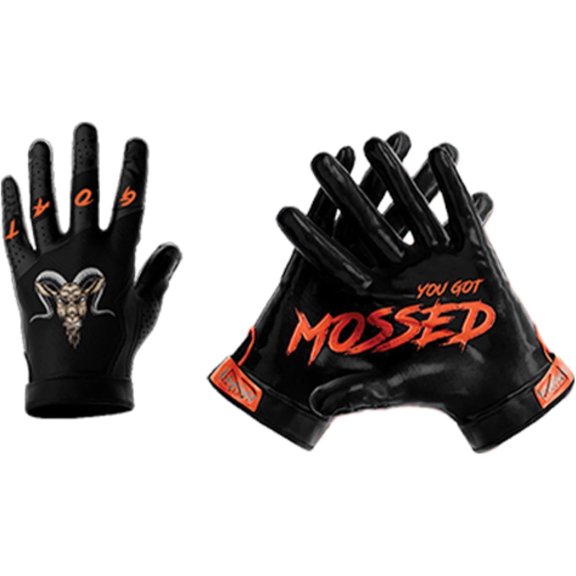 G.O.A.T. You Got Mossed - Ultra Grip Football Gloves - Superior Grip, Breathable Design, Perfect Fit for All Weather Conditions