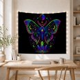 thumbnail image 5 of Cosmic Moth with Crystals and Planet Against Black Void, Mystical Psychedelic for Astronomy Fans, Celestial Space Art, Halloween Gift, Tapestry Wall Hanging for Bedroom and Dorm Room, 5 of 7