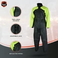 thumbnail image 4 of Daniel Smart Motorcycle Soft Polyester Rain Suit for Men Waterproof with Reflective piping and Zipper Closure., 4 of 7
