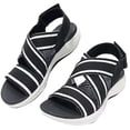 thumbnail image 2 of Sandalias cruzadas elásticas para mujer, zapatillas de verano, zapatos de playa con tacón de cuña para ocio Wmkox8yii  sa3834, 2 of 3