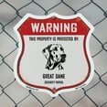 thumbnail image 5 of Warning This Property is Protected by Great Dane (2 Pack) 6 inch X 6 inch Shield Shaped Commercial Grade Plastic Signs Weather Resistant Made in the USA, 5 of 6