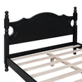 thumbnail image 4 of Full Size Platform Bed with Headboard, Retro Style Wooden Full Bed Frame with Slat Support, Full Size Beds for Kids Teens Adults, No Box Spring Need, Black 1, 4 of 9