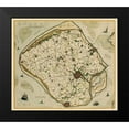 thumbnail image 2 of Visscher 13x12 Black Modern Framed Museum Art Print Titled - Walcheren Island Netherlands - Visscher 1681, 2 of 5