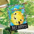 thumbnail image 4 of Briarwood Lane Bee Happy Bees Seasonal House Flag, 4 of 4