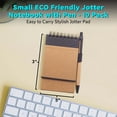 thumbnail image 5 of 10 ECO Jotters with Pen Set - Recycled Paper, 3 x 5 inches, Minimalist, Handy - Black, 5 of 5