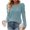 Light Blue, variant on Ashyfjp Sweaters for Women Casual Solid Color Long Sleeve Crew Neck Puff Shoulder Ribbed Knit Top, Size (S-XXL)