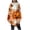 Orange, variant on Unisex Print Hooded Mid Length Cloak Soft Breathable Relaxed Loose Fit Cape Halloween Theme Party Trick Or Treat Events Holiday Casual Dress Up Outerwear