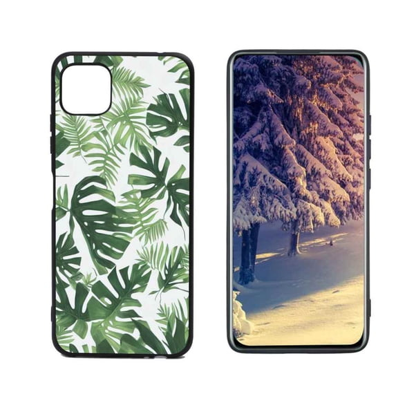 Compatible with Boost Mobile Celero 5G Phone Case, Tropical-Leaves-1 Case Men Women, Flexible Silicone Shockproof Case for Boost Mobile Celero 5G