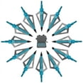 thumbnail image 2 of 12Pcs 100 Grain 3 Blade Crossed Broadhead Screw-in Arrows Tips for Compound Bow Crossbow Archery Hunting with Broadheads -Blue, 2 of 9