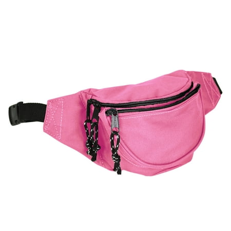 DALIX Fanny Pack w/ 3 Pockets Traveling Concealment Pouch Airport Money Bag (Hot