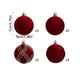 thumbnail image 3 of Set de adornos navideños Pack de 12 bolas flocadas | Decoraciones colgantes de árbol de Navidad de terciopelo multicolor de 6 cm | Diseño retro duradero para el hogar, ventanas, decoración navideña, 3 of 6