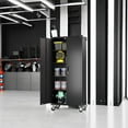 thumbnail image 2 of 72 Inches Metal Garage Storage Cabinet with Wheels, Locking Metal Storage Cabinet with 4Shelves, Rolling Tool Storage Cabinet on Wheels, Assembly Required,Black, 2 of 16