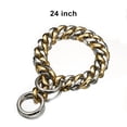 thumbnail image 3 of Billuyoard Collar para perro cómodo y práctico para un fácil manejo Collar de cadena para perro de acero resistente y duradero Oro + Plata 24 Type3 NO3, 3 of 6