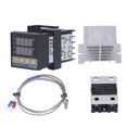 thumbnail image 1 of Controlador De Temperatura PID, Termostato PID Digital Disipador De Calor Blanco Sonda Impermeable Autoajustable Termopar K Con SSR Para Cría Agrícola, 1 of 7