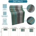 thumbnail image 6 of Farmhouse Cotton Linen Table Runner Dresser Scarf Extra Long 108 inches- Retro Rustic Barn Wood Texture Ombre Sea Teal Green Gray Non-Slip Rectangle Settings Decor for Kitchen Home Dining Holiday, 6 of 6