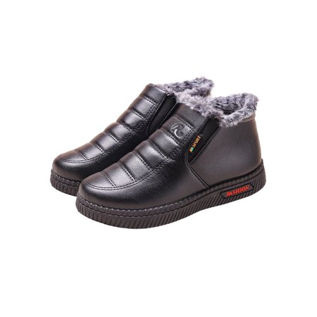 

Ritualay Womens Casual Ankle Bootie Plush Lined Booties Work Driving Slip On Winter Warm Shoes Black 6.5