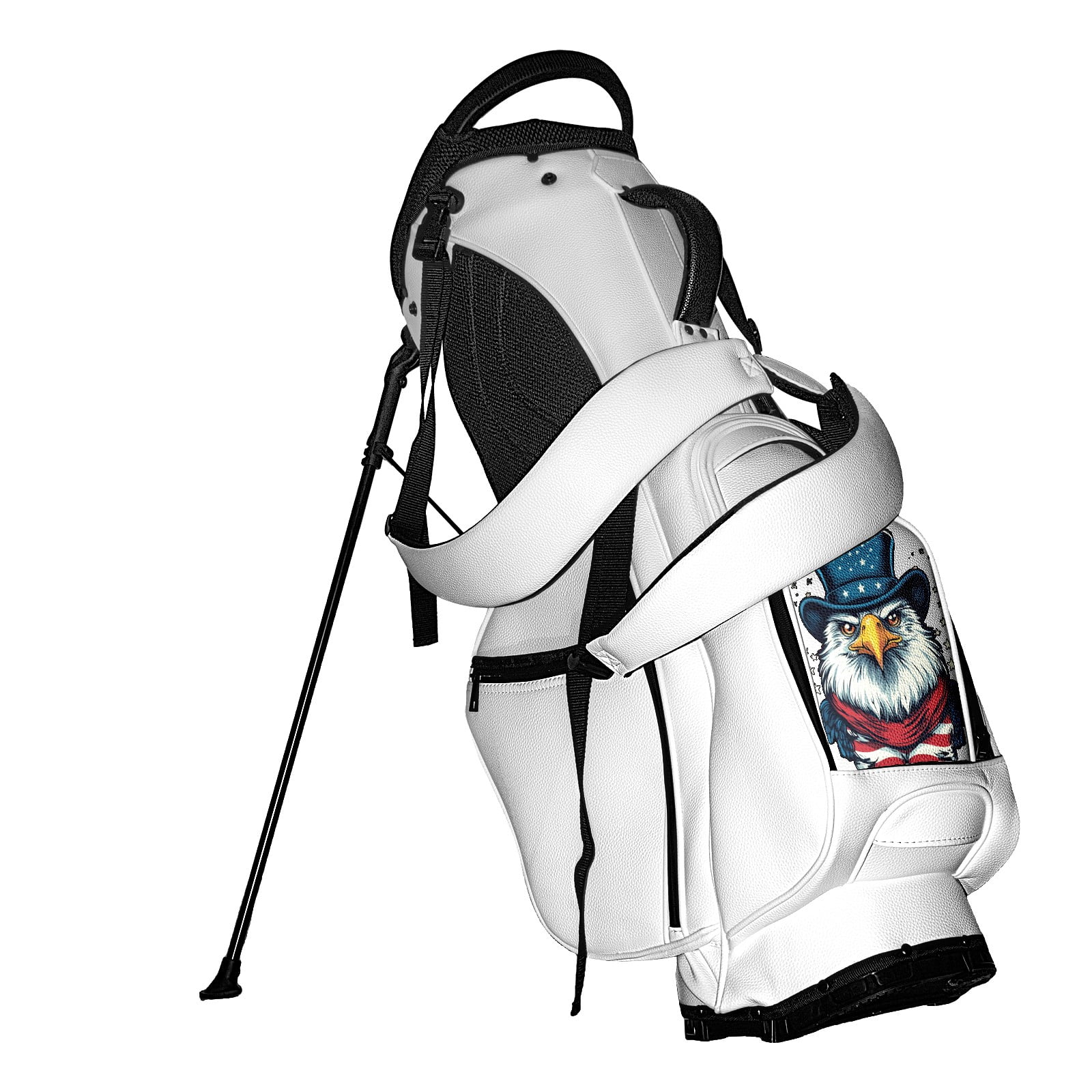 5 Ways Divider Golf Bag Waterproof Leather Golf Stand Bag Large Capacity & Versatile Personalized Customized Printing Golf Club Bag for Men Women 1747381981564