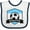 White and Navy, variant on Inktastic Soccer Argentina Flag Banner Boys or Girls Baby Bib