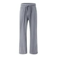 thumbnail image 4 of Honeeladyy Wide Leg Pants for Women,Women's Casual Pants Elastic Waist Drawstring Long Pants With Pocket, 4 of 5