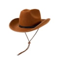 thumbnail image 6 of Unisex Western Cowboy Hat With Studded Leather Band Wide‑Brim Hat Vintage Festival Party Cosplay Outdoor Travel Fashion Head‑Accessory, 6 of 6