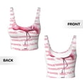 thumbnail image 5 of Fotbe Flamingo Pattern Womens' Sports Bra Longline Wirefree Padded with Medium Support Sports Moisture-Wicking Workou Vest,Tank Top-X-Large, 5 of 9
