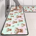 thumbnail image 2 of Kitchen Rugs Sets Of 2,Green Highland Cow Flower Pattern Anti Fatigue Kitchen Mat Rugs Non Slip Washable,Decorative Kitchen Floor Mats for Kitchen,Sink,Laundry,17"x47"+17"x47", 2 of 5