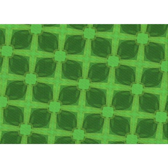 Ahgly Company Indoor Rectangle Patterned Green Area Rugs, 8' x 12'