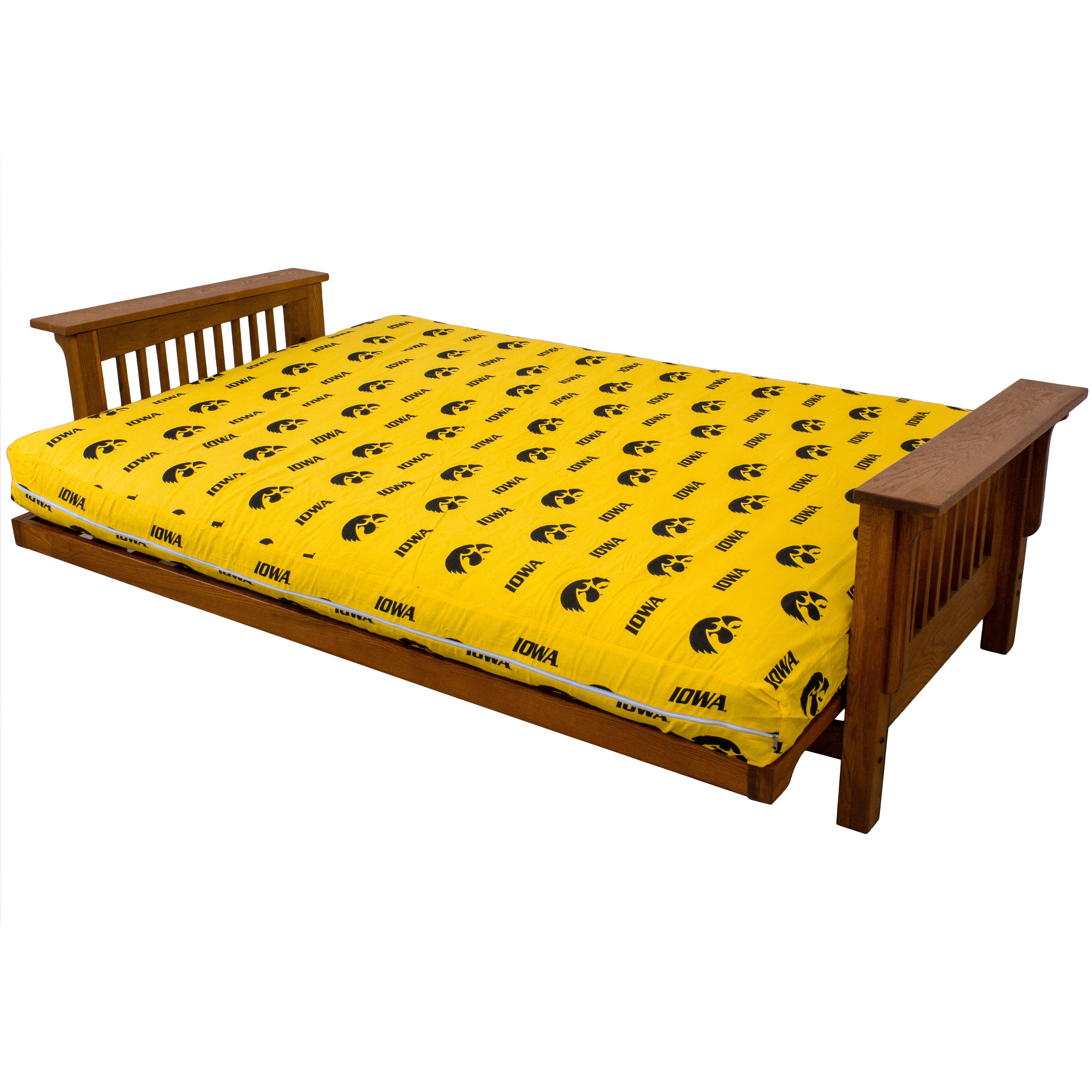 Iowa Hawkeyes Futon Cover - Full size fits 6 and 8 inch mats