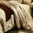 thumbnail image 3 of Lujo Europeo Jacquard Ropa de Cama Edredón Funda Nórdica Set Con Funda de Almohada, 3 of 6