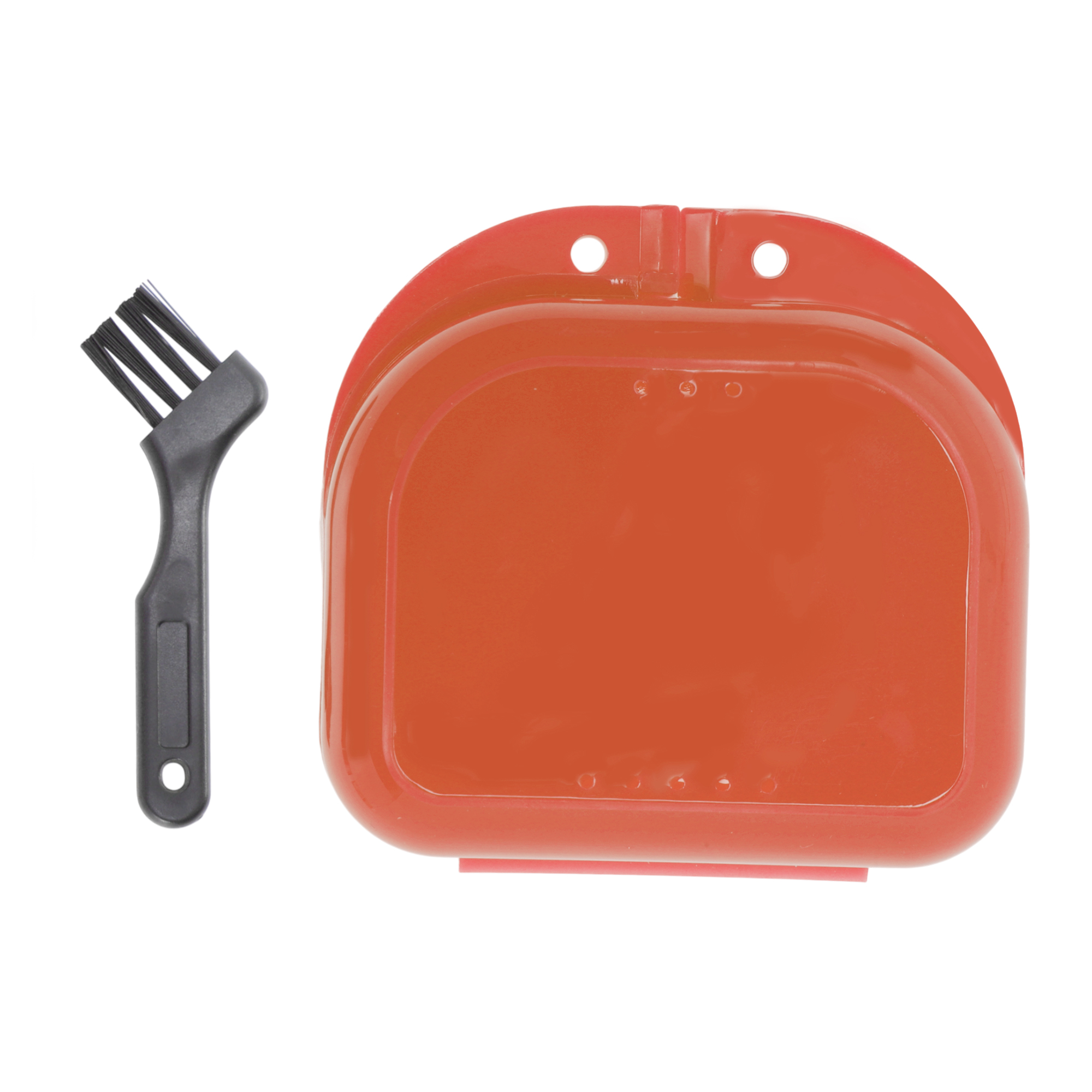 Unique Bargains Mini Braces Box with Brush 1 Set Orange