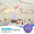 thumbnail image 5 of Uxcell Round Paper Lanterns, Decorative Hanging Lanterns Lamp Party Decorations for Birthday Wedding Home Violet 12 in, 5 of 6
